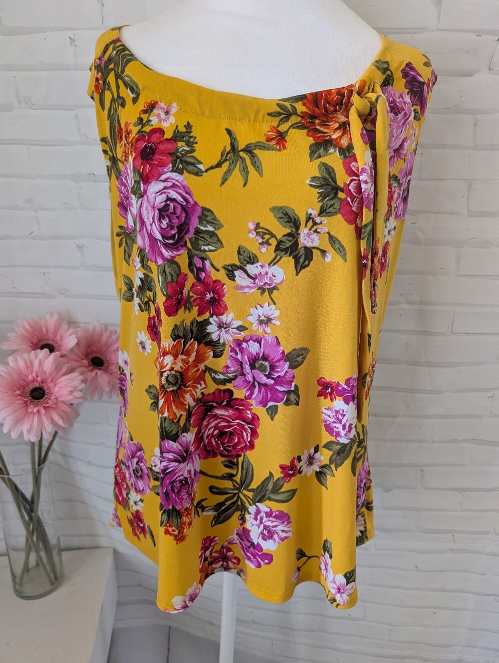 Diana Belle Mustard Yellow Floral Top